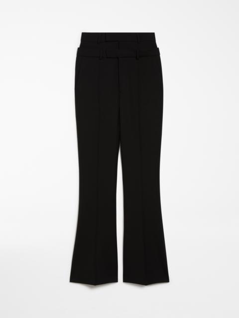 LINCE Flared trousers with a branded double belt