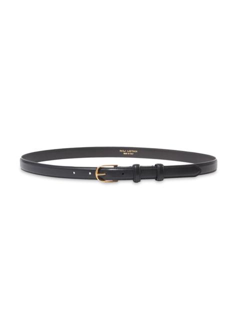 NILI LOTAN Women's Jane Leather Belt - Black