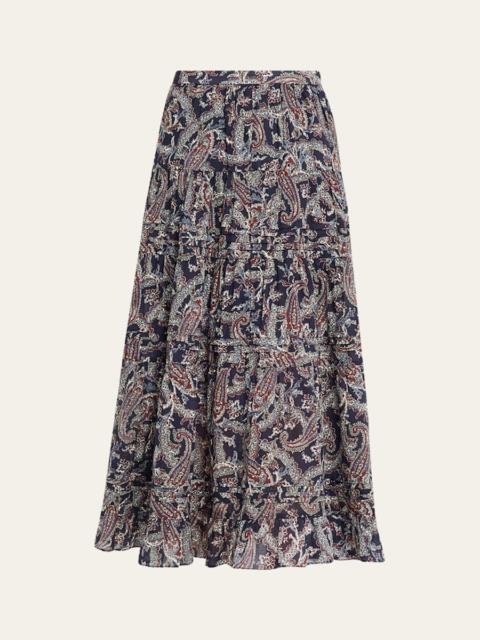 VERONICA BEARD Heatheralyn Paisley Skirt
