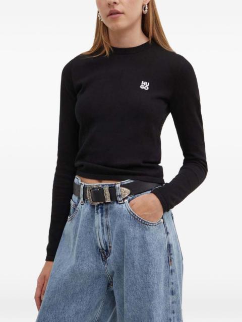 HUGO logo crew-neck sweater
