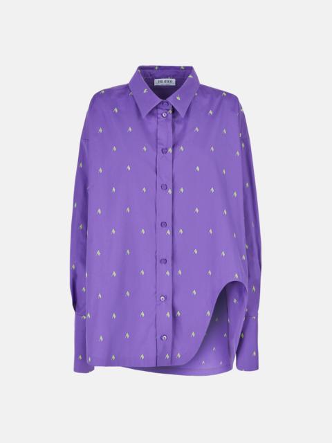 ''DIANA'' PURPLE AND LIGHT GREEN SHIRT