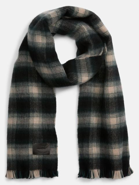 Vince Brushed Plaid Wool Scarf