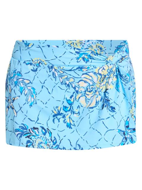 Lilly Pulitzer Women's Shirey Floral Skirted Swim Bottom - Blue Multi