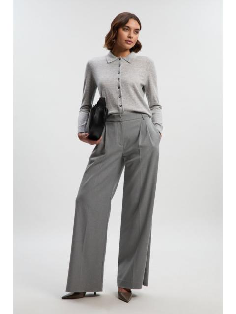 KAREN MILLEN Tailored Marl Wide Leg Trouser