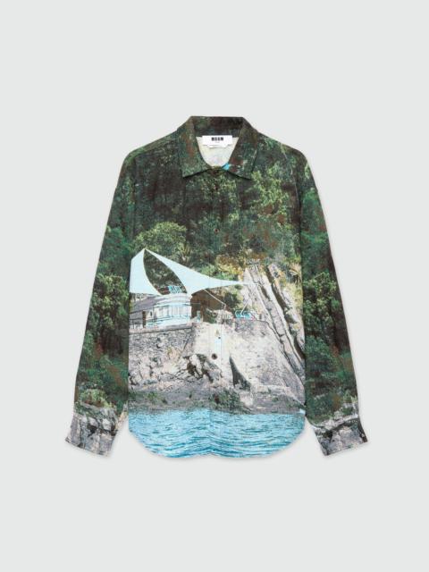 MSGM "La Vedetta" patterned jacquard shirt