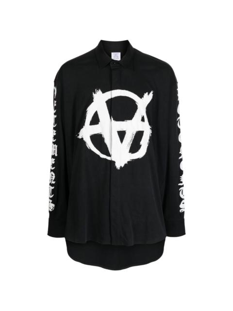 VETEMENTS Anarchy-logo cotton T-shirt