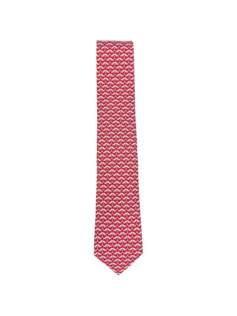 FERRAGAMO Ferragamo Fox-pattern Silk Tie