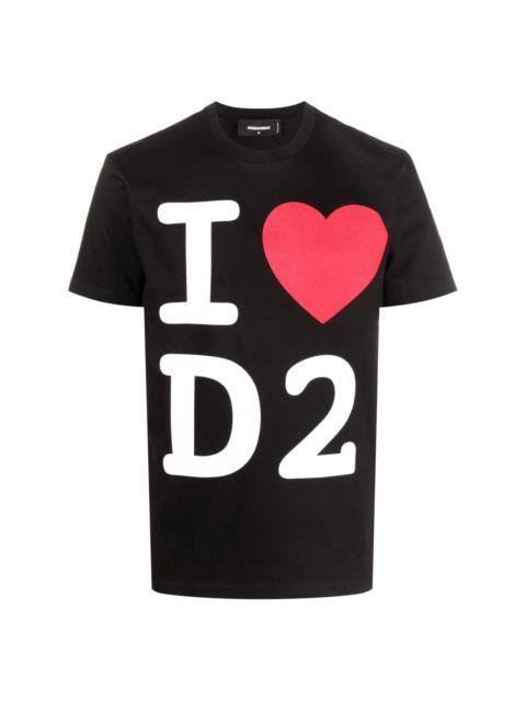 'I Love D2' Cool graphic-print T-shirt