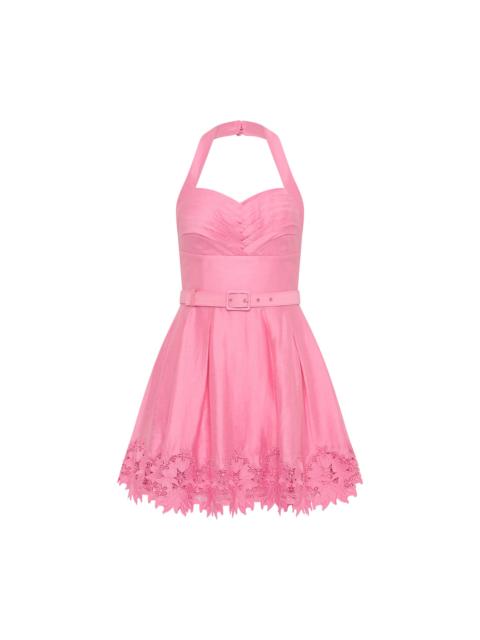 REBECCA VALLANCE Petalite Halter Mini Dress