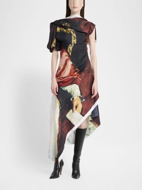 【Alexander McQueen】★draped midi dress Alexander McQueen Draped Midi Dress | Blue | FARFETCH