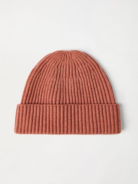 Brunello Cucinelli Cashmere English rib double knit beanie