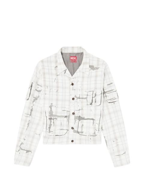 Diesel D-Valen check-pattern shirt jacket