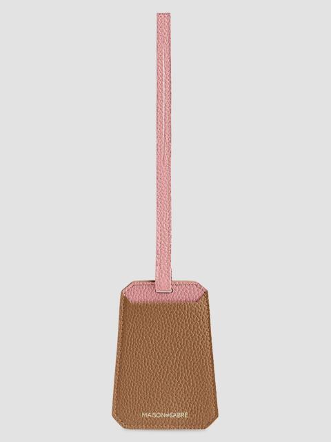 MAISON de SABRÉ Leather Luggage Tag - Sandstone Lily