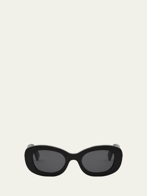 BVLGARI B.ZERO1 Oval Acetate and Nylon Sunglasses