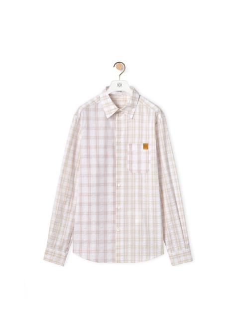 Loewe Patchwork check shirt in cotton