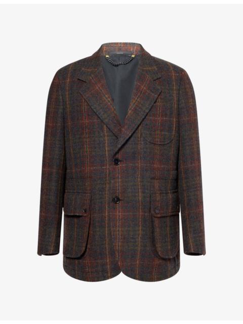 Paul Smith Checked Single-Breasted Wool Jacket