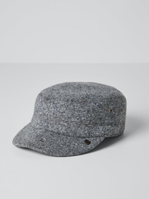 Brunello Cucinelli Wool and cashmere tweed cap
