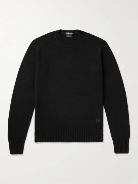 Logo-Embroidered Knitted Cashmere Sweater