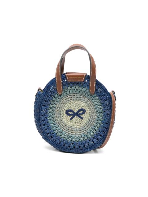 Anya Hindmarch small Round Bow raffia tote bag