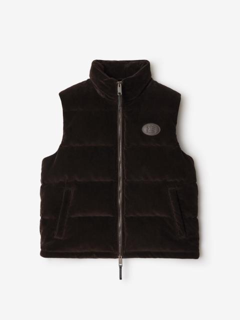 Burberry Corduroy Puffer Gilet