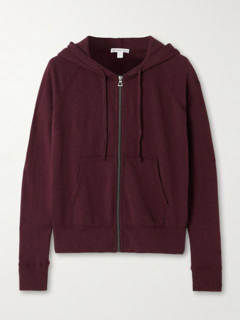 JAMES PERSE Cotton-terry hoodie Burgundy