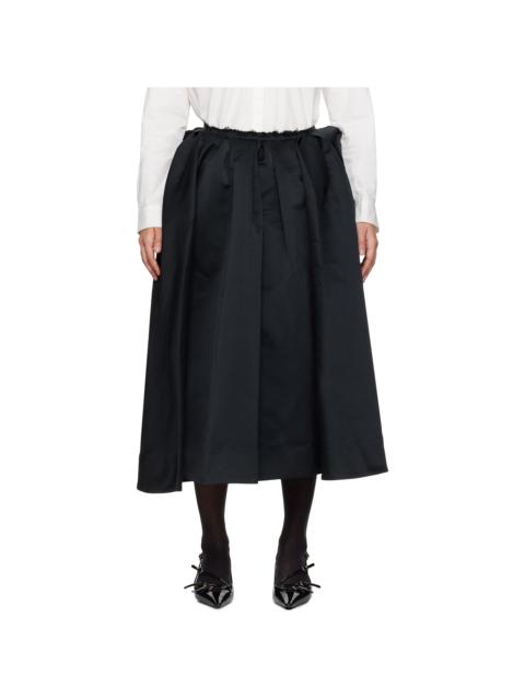 SHUSHU/TONG Black Vintage Irregular Miniskirt