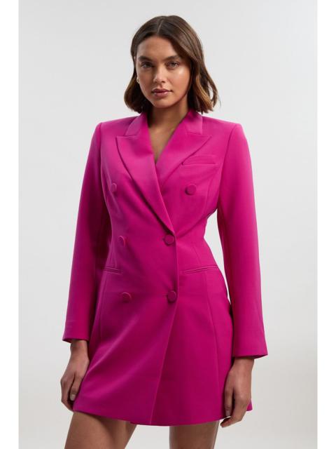 KAREN MILLEN Polished Tailored Double Breasted Blazer Mini Dress