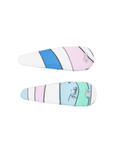 PUCCI geometric-printed hair clips (set of two)