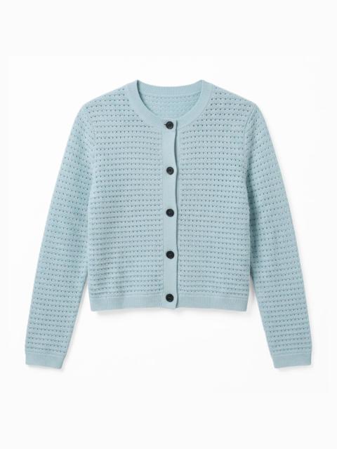M.M.LaFleur Zosia Classic Cardigan - Eyelet Knit