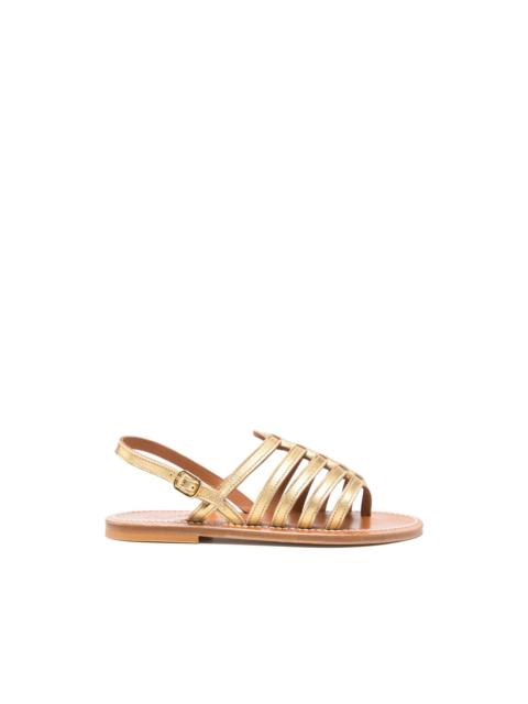 K.JACQUES metallic-effect strappy flat sandals