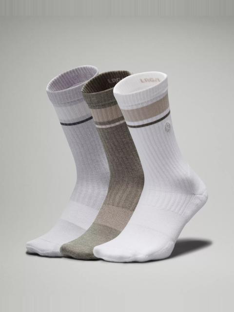 Men's Daily Stride Ribbed Comfort Crew Socks *3 Pack