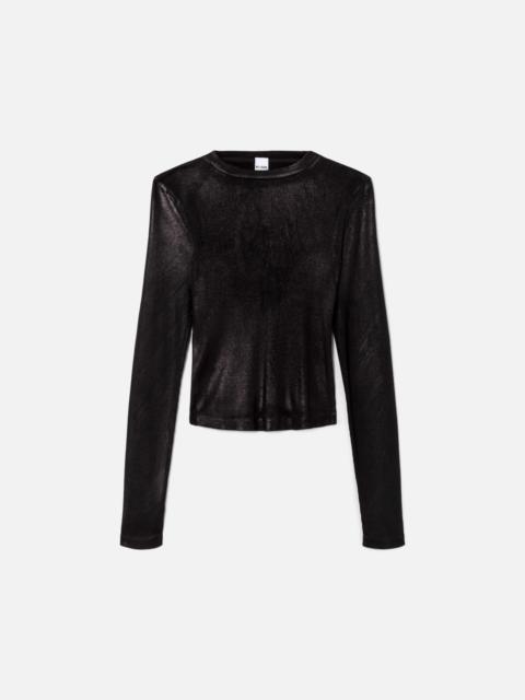 RE/DONE 90s Foil Baby Long Sleeve - Black Foil