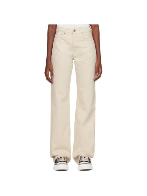 AMI Paris Off-White Large Fit Jeans