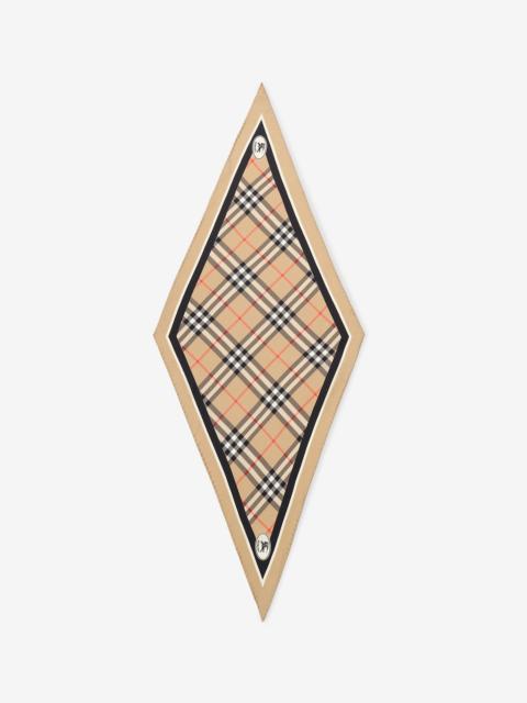 Burberry Check Knight Stamp Silk Scarf