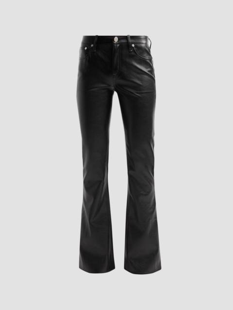 rag & bone Women's Kinsley Faux-Leather Low-Rise Boot-Cut Pants - Black