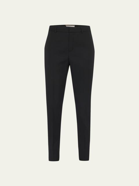 Low-Rise Wool Trousers