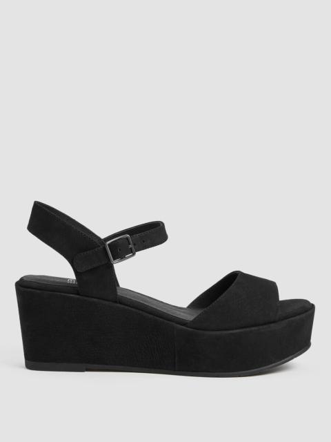 EILEEN FISHER Mime Tumbled Nubuck Platform Sandal