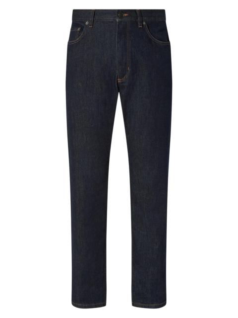 ZEGNA Men's Rinse-Washed Stretch Cotton Roccia Jeans - Dark Blue