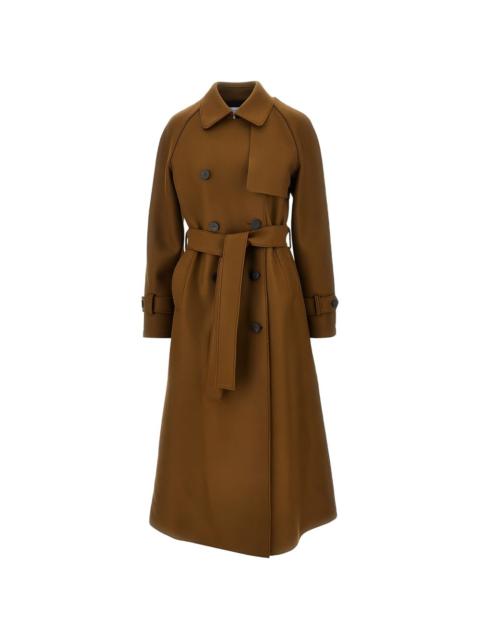 Harris Wharf London double-breasted belted trench coat