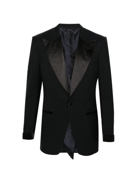 TOM FORD stitching-details wool blazer