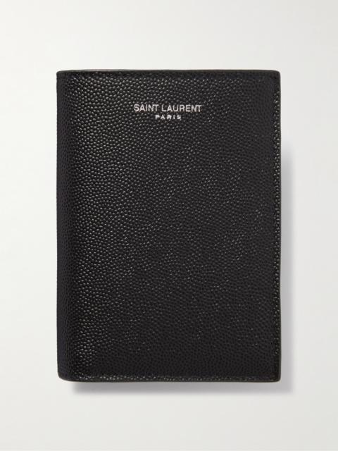 SAINT LAURENT Logo-Debossed Full-Grain Leather Billfold Wallet
