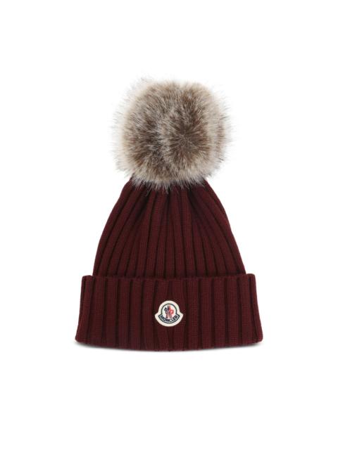Moncler ribbed pompom-detail beanie