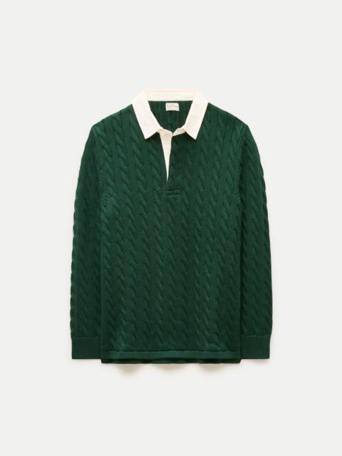 J.CREW Heritage cotton cable-knit rugby sweater