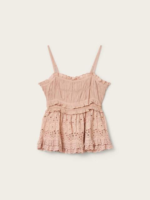 ALLSAINTS CAMILLE EMBROIDERED LACE TOP