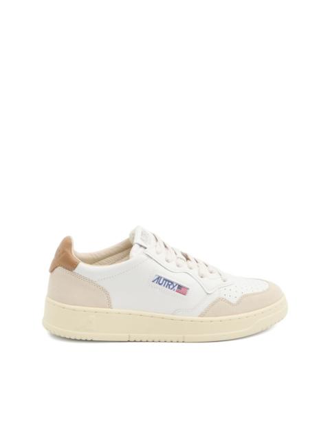 perforated suede leather sneakers