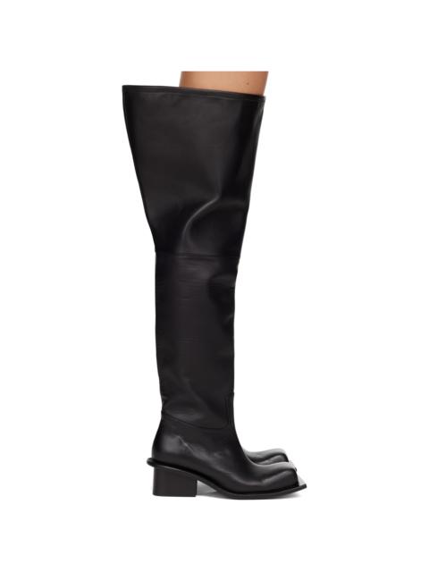 FIDAN NOVRUZOVA Black Equestrian Fisherman Boots