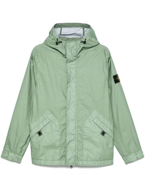 Stone Island crinkled-finish coat