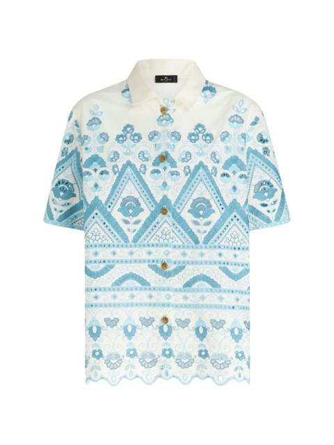 broderie-anglaise cotton shirt