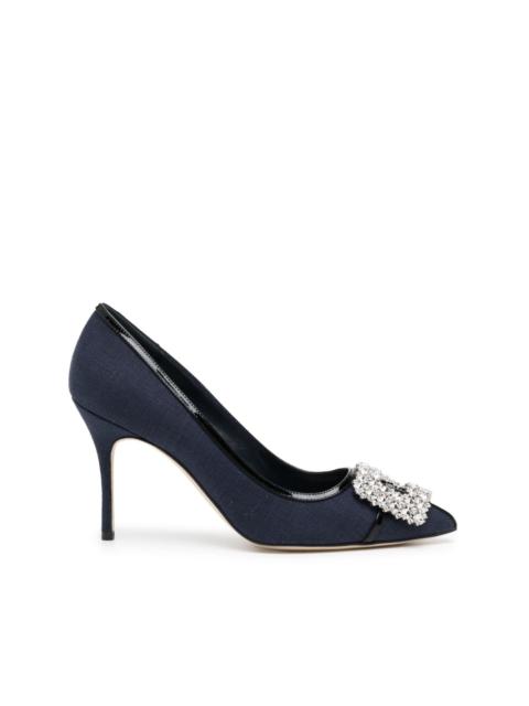 Hangisi 80mm crystal-embellished pumps