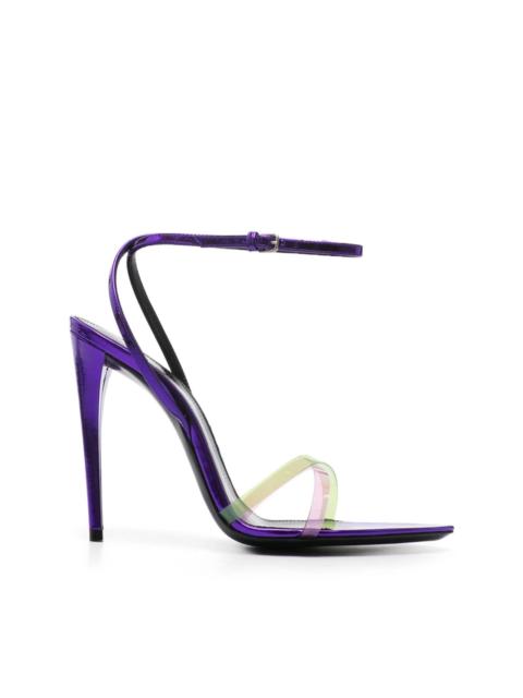 SAINT LAURENT 120mm metallic sandals